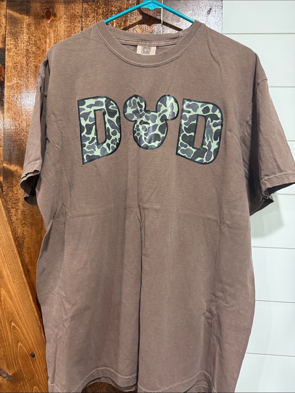 Disney mens “dad” with mickey head! Comfort colors